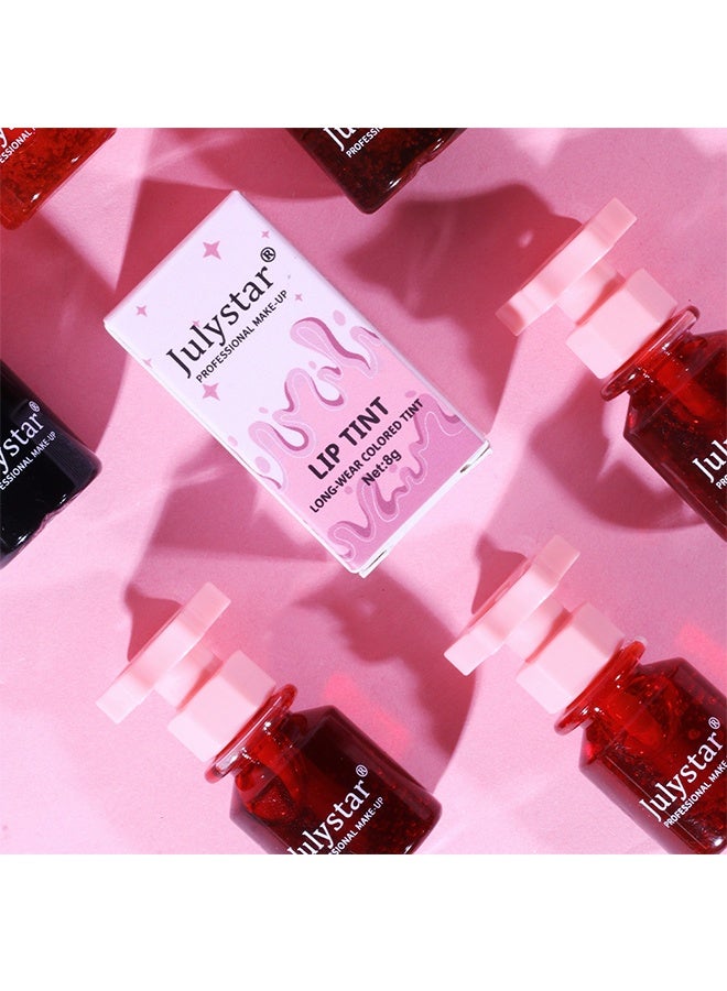 Julystar Lip Tint Longwear No-Budge Lipstick for Women, Highly Pigmented Liquid Lip Color Makeup, Non-Transfer Lip Gloss Stain Waterproof Smudge Proof 24 Hour, Instant Shine, Vegan & Cruelty-Free #01 - Image 2